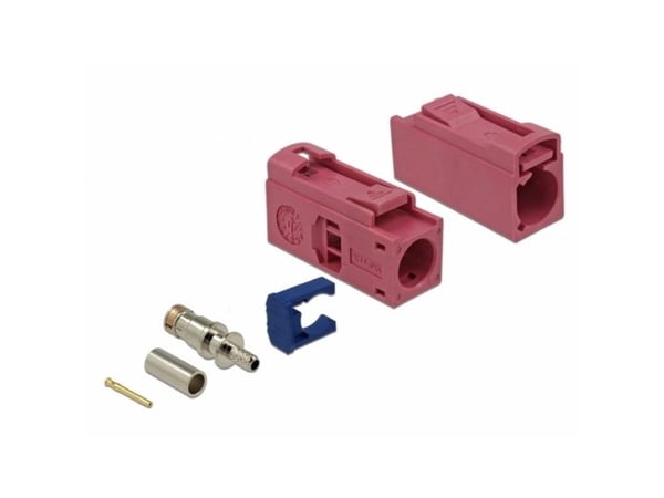 Delock FAKRA H jack 25 mm (long) for crimping - Modulinnlegg - FAKRA H - røsslyngfiolett, RAL 4003