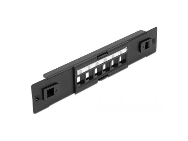 Delock - Sort sluttsten-patchpanel - sort - 1U - 10" - 6 porter