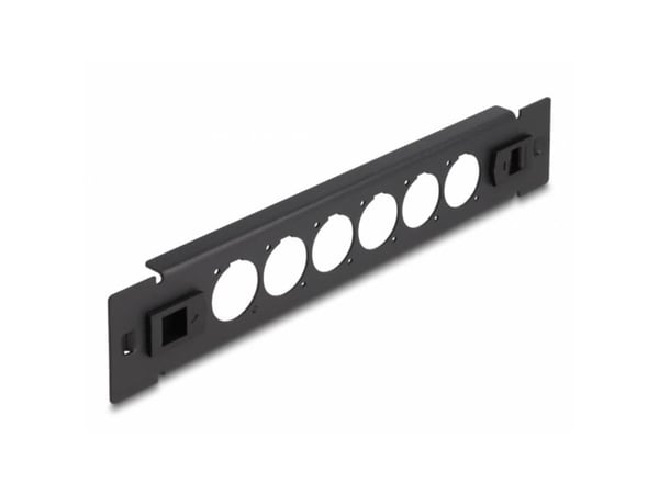 DeLOCK 66899, Patch panel, Musta, Metalli, 1U, Kiina, 25,4 cm (10")