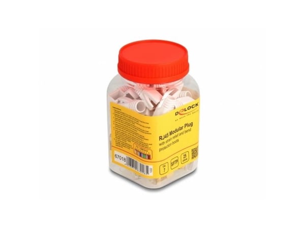 Delock - Nettverkkontakt - RJ-45 (hann) - S/FTP - CAT 7 - rund, uten hindringer (en pakke 25)