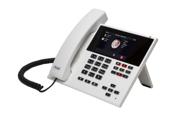Auerswald COMfortel D-400 - VoIP-telefon med anrops-ID/samtale venter - treveis anropskapasitet - SIP, RTP, SRTP, SIPS - 6 linjer - svart
