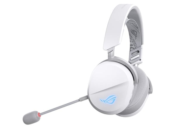 ASUS ROG Pelta - Hodesett - full størrelse - Bluetooth / 2,4 GHz radiofrekvens - trådløs - hvit