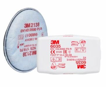 3M 6035, Partikkelfilter, 80 stykker, P3, 3M™ Full Facepiece 6000 Series, 3M™ Half Facepiece 6000 Series, 3M™ Half Facepiece 6500QL...