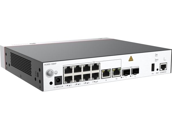 Huawei NetEngine AC650-128AP - Ruter 10-porters svitsj - 10GbE - WAN-porter: 2 - rackmonterbar, veggmonterbar