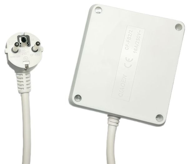 Microconnect MC-PSSQUARE040150FRW, 1,5 m, inomhus, typ E, typ EF (CEE 7/7), vinklad, vit