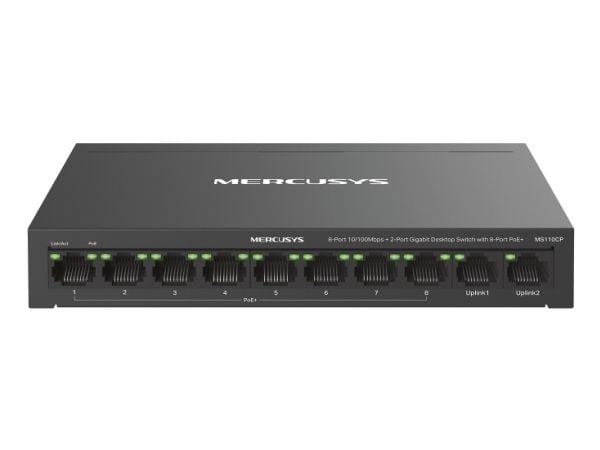 Mercusys MS110CP, Fast Ethernet (10/100), Full duplex, Strömförsörjning via Ethernet (PoE) stöd, Monteringsbar på väggen