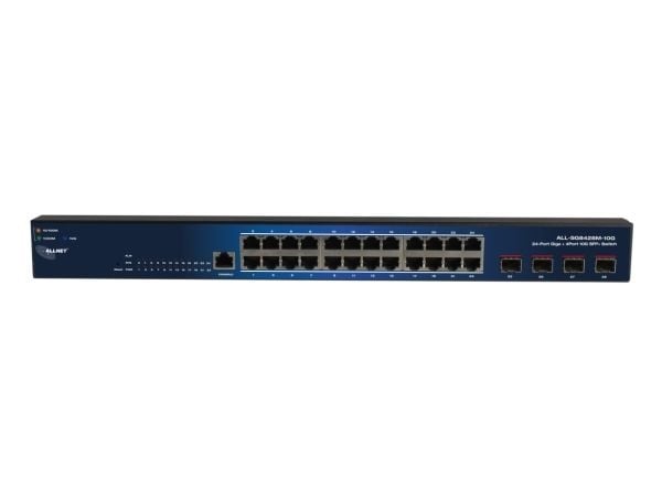 ALLNET 219585, Håndtert, L2, Gigabit Ethernet (10/100/1000), Full tosidig, Rack-montering
