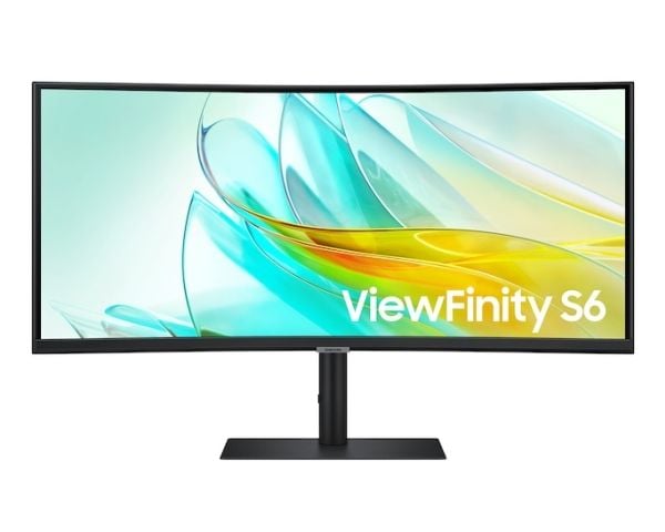 Samsung ViewFinity S6 S34C652UEU - S65UC Series - LED-skjerm - kurvet - USB - 34" - 3440 x 1440 UWQHD @ 100 Hz - VA - 350 cd/m² - 3000:1 - HDR10 - ...