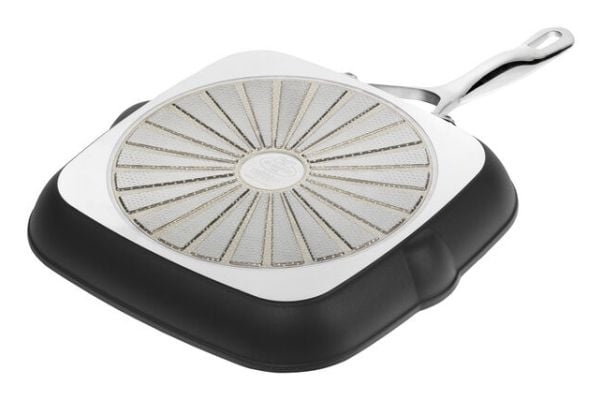 BALLARINI 75002-484, Rund, Grillpanne, Sort, Rustfritt stål, PTFE, 230 °C, Aluminium