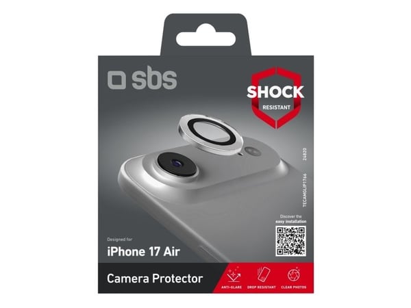 SBS TECAMGLIP1766, Apple, iPhone 17 Air, Støtbestandig, Ripebestandig, Gjennomsiktig, 1 stykker