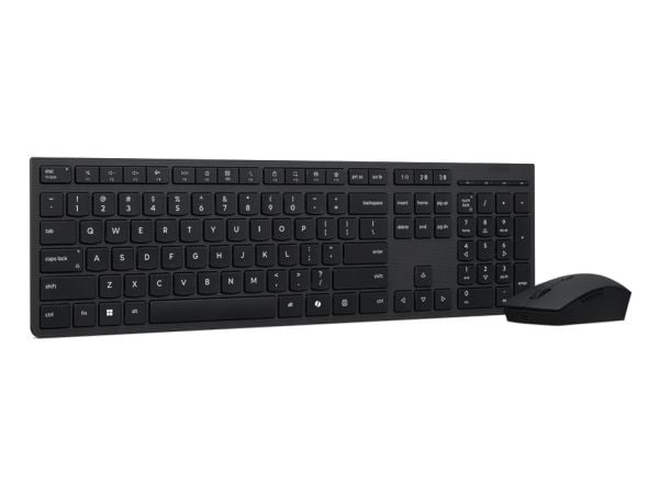 Lenovo Professional - Tastatur- og mussett - trådløs - Bluetooth, 2.4 GHz - QWERTY - USA med eurosymbol - grå - brun boks