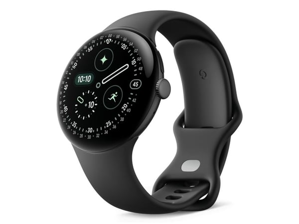 Google Pixel Watch 4 - 45 mm - mattsvart aluminium - smartklokke med aktivt bånd - fluorelastomer med myk berøringsoverflate - obsidian - båndbredd...