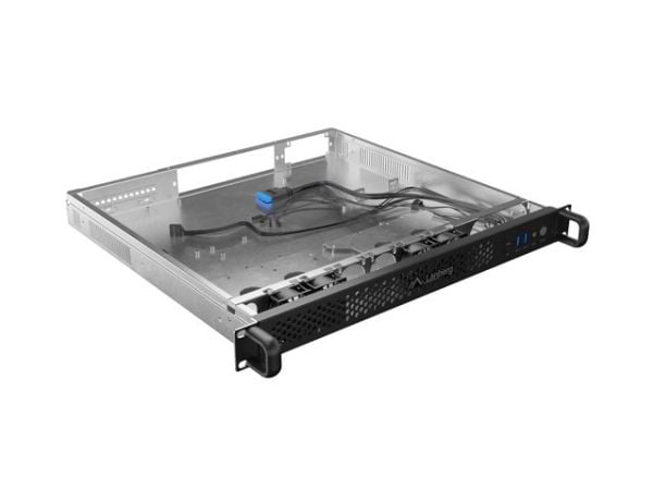 Lanberg SC01-4201-10B - Rackmonterbar 1U - ATX - ingen strømforsyning (FLEX) - svart - USB