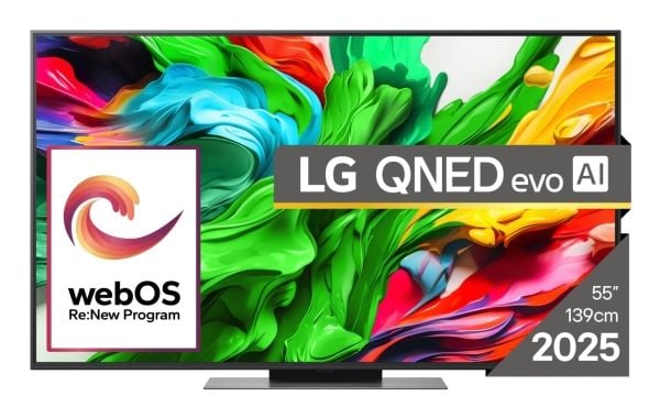 LG QNED AI 55QNED86A3A, 139,7 cm (55"), 3840 x 2160 pikseliä, QNED, Älytelevisio, Wi-Fi, Musta