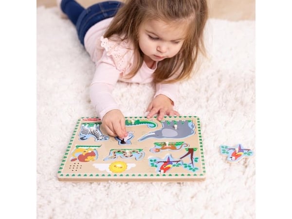 Melissa & Doug MPZ WPZ Zoo Animals Sound Pzl GML, 8 stykker, Dyr, 2 år