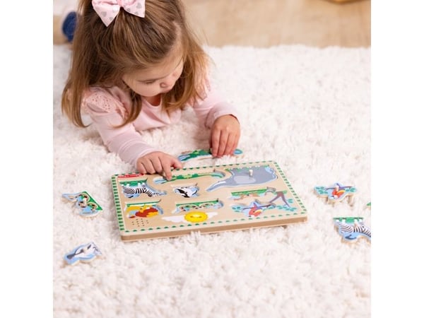 Melissa & Doug MPZ WPZ Zoo Animals Sound Pzl GML, 8 stykker, Dyr, 2 år