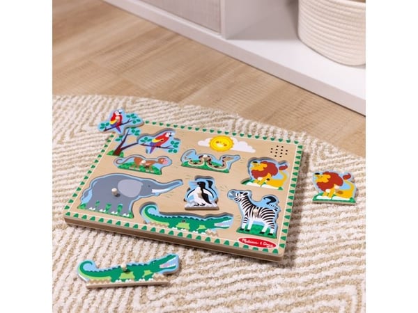 Melissa & Doug MPZ WPZ Zoo Animals Sound Pzl GML, 8 stykker, Dyr, 2 år