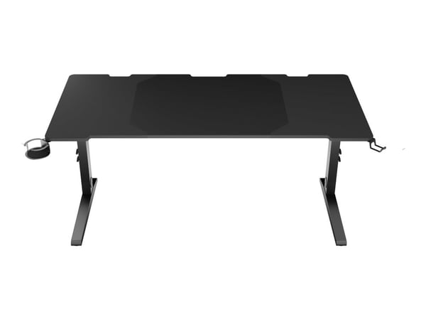Genesis Holm Modular NDS-200 - Skrivebord - rektangulær med konturerte hjørner - antrasitt, svart - svart, antrasitt sokkel