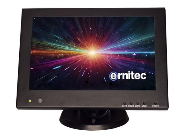 Ernitec - LED-skjerm - 10" - 1920 x 1080 Full HD (1080p) - 350 cd/m² - 500:1 - 4 ms - 2 x HDMI, VGA, BNC (composite) - høyttalere - svart