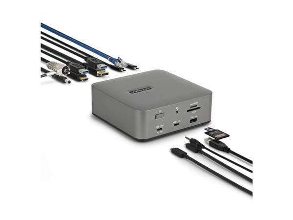 Startech - Dokkingstasjon - for bærbar, bærbar - USB-C / USB4 / Thunderbolt 3 / Thunderbolt 4 / Thunderbolt 5 / USB-A - HDMI, DP - 1GbE - 180 watt ...