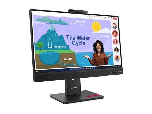 Lenovo ThinkVision T24D-4v - LED-skjerm - 1920 x 1080 Full HD (1080p) @ 120 Hz - IPS - 250 cd/m² - 1500:1 - 4 ms - HDMI, 2xDisplayPort, 2xUSB-C - h...