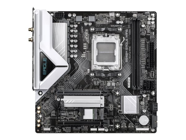 Gigabyte B840M EAGLE WIFI6 - Hovedkort - micro ATX - Socket AM5 - AMD B840 Chipset - USB-C 3.2 Gen 1, USB 3.2 Gen 1 - Wi-Fi 6, Bluetooth, 2.5 Gigab...