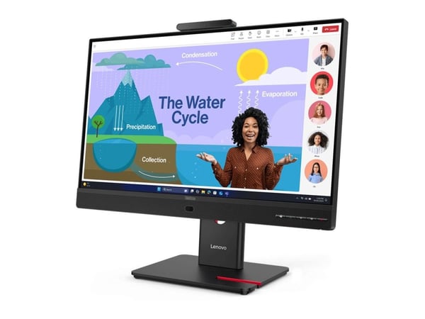 Lenovo ThinkVision T24D-4v - LED-skjerm - 1920 x 1080 Full HD (1080p) @ 120 Hz - IPS - 250 cd/m² - 1500:1 - 4 ms - HDMI, 2xDisplayPort, 2xUSB-C - h...
