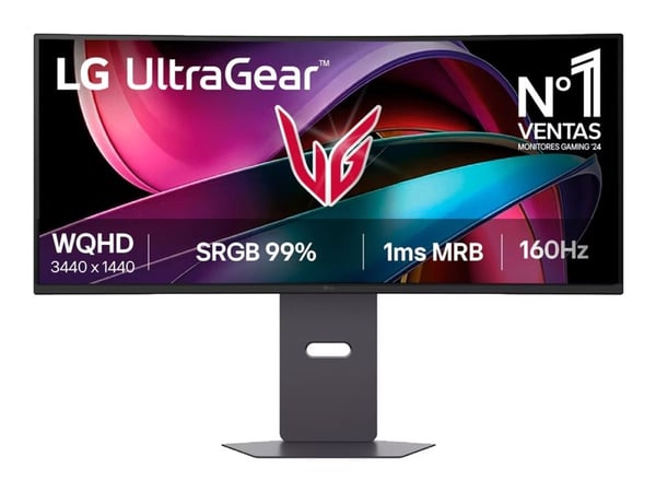LG UltraGear 34G600A-B - LED-skjerm - gaming - kurvet - 34" - 3440 x 1440 UWQHD @ 160 Hz - VA - 300 cd/m² - 4000:1 - HDR10 - 1 ms - 2xHDMI, Display...