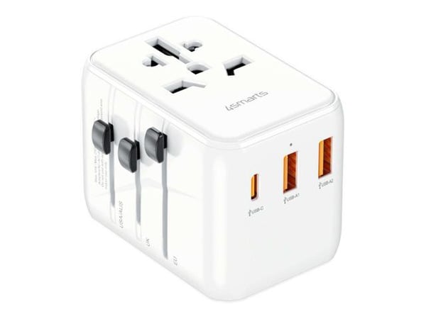 4smarts - Strømadapter - 20 watt - 3 A - 4 utgangskontakter (2-pole, 2 x 9-stifts USB-type A, USB-C) - hvit 4smarts - Strømadapter - 20 watt - 3 A - 4 utgangskontakter (2-pole, 2 x 9-stifts USB-type A, USB-C) - hvit