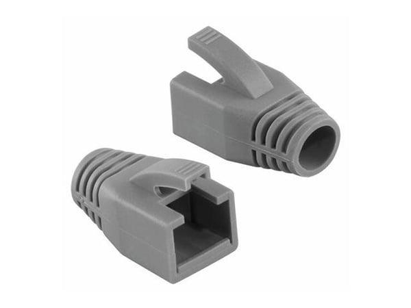 MicroConnect - Nettverkskabeloppstart - Cat 7, strain relief, up to 8.5 mm - grå (en pakke 50)