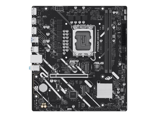 ASUS PRIME H810M-E-CSM - Moderkort - micro ATX - LGA1851-uttag - H810 Chipuppsättning - USB-C 3.2 Gen 1, USB 3.2 Gen 1 - Gigabit LAN - inbyggda gra...