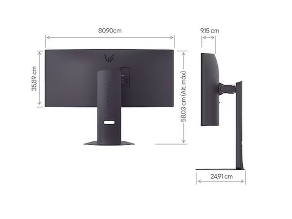 LG UltraGear 34G600A-B - LED-skjerm - gaming - kurvet - 34" - 3440 x 1440 UWQHD @ 160 Hz - VA - 300 cd/m² - 4000:1 - HDR10 - 1 ms - 2xHDMI, Display...