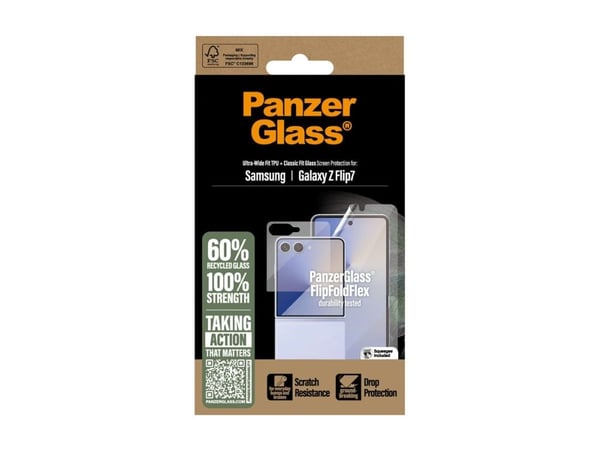 PanzerGlass - Skjermbeskyttelse for mobiltelefon - glass og film - for Samsung Galaxy Z Flip7