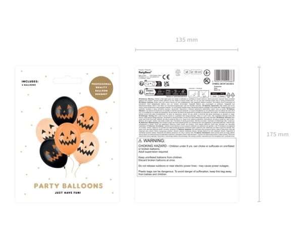Pumpa ballongbukett, 6 st