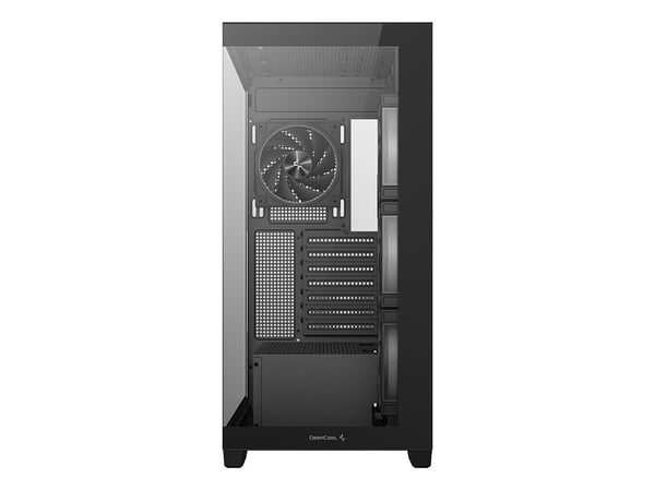 DeepCool CG580 4F V2 - Tower - ATX - sidepanel med vindu (herdet glass) - ingen strømforsyning (ATX / PS/2) - svart - USB/lyd