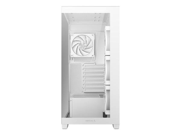 DeepCool CG580 4F V2 WH - Tower - ATX - sidepanel med vindu (herdet glass) - ingen strømforsyning (ATX / PS/2) - hvit - USB/lyd