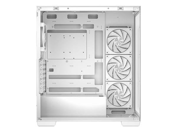 DeepCool CG580 4F V2 WH - Tower - ATX - sidepanel med vindu (herdet glass) - ingen strømforsyning (ATX / PS/2) - hvit - USB/lyd