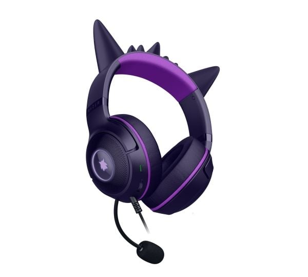 Razer Kraken Kitty V2 - Gengar Edition - headset - 7.1-kanals - fullstorlek - kabelansluten - USB-A - ljudisolerande