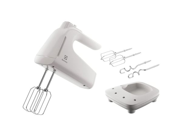 Electrolux EHM4W, Håndmikser, Hvit, Miksing, 1,2 m, Knapper, Rustfritt stål