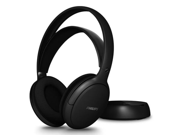 Philips SHC5200M2 - Hodetelefoner - full størrelse - 2,4 GHz - kablet, trådløs - 3,5 mm jakk - svart