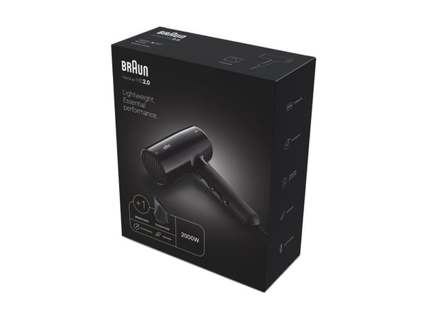 Braun HD2.0, Svart, Monokromatisk, 1,95 m, 2000 W, 1 st, Låda