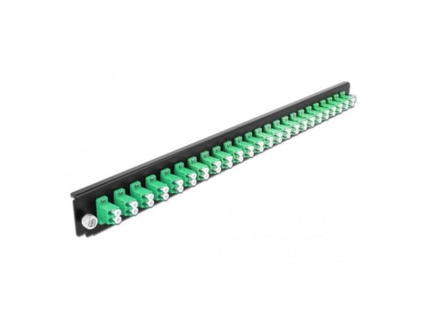Delock - Fiber-optic splice box rack mount panel - front - LC SM X 24 - grønn - 1U - 19"