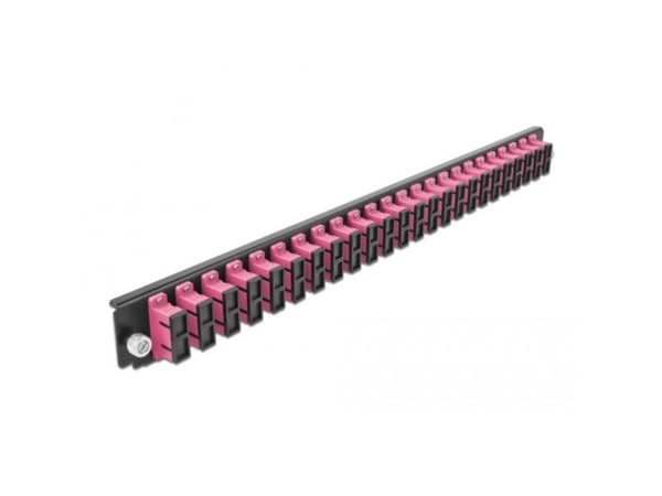 Delock - Fiber-optic splice box rack mount panel - front - SC MM X 24 - fiolett - 1U - 19"