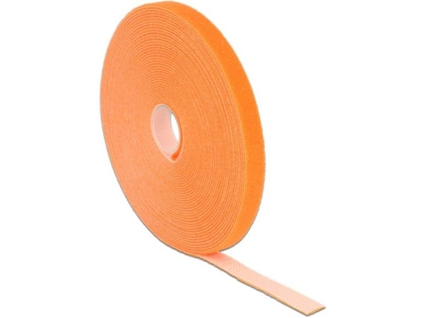 Delock - Kardborrefäste - 10 m - orange