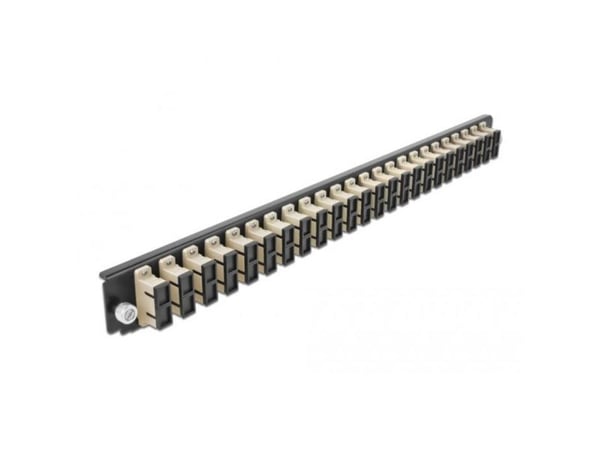 Delock - Fiber-optic splice box rack mount panel - front - SC MM X 24 - beige - 1U - 19"