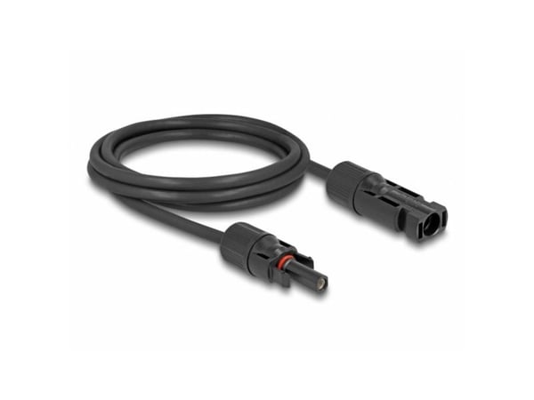 Delock - Solar cable - DL4 (hann) til DL4 (hunn) - 1500 V - 3 m - snap-in - svart