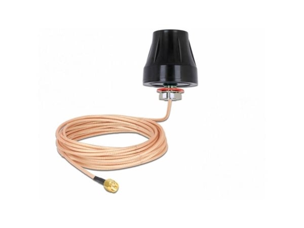 Delock - Antenne - mobiltelefon, Wi-Fi, Bluetooth - 2 dBi - rundtstrålende - utendørs, innendørs - svart