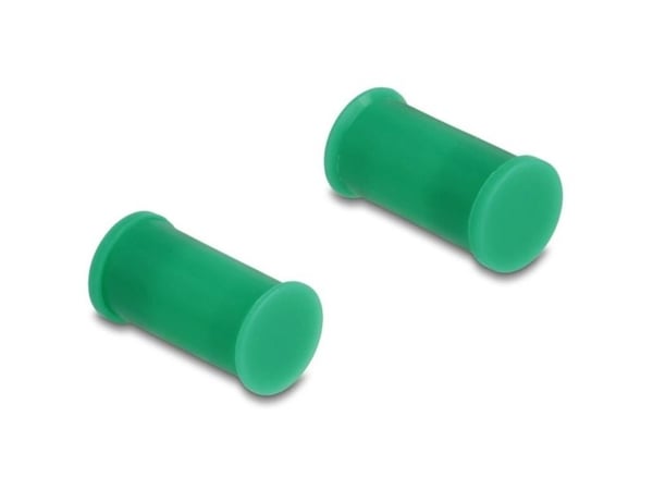 Delock - Støvdekselsett for kontakt - for solar male and female connector, silicone, 2-parts - grønn (en pakke 10)