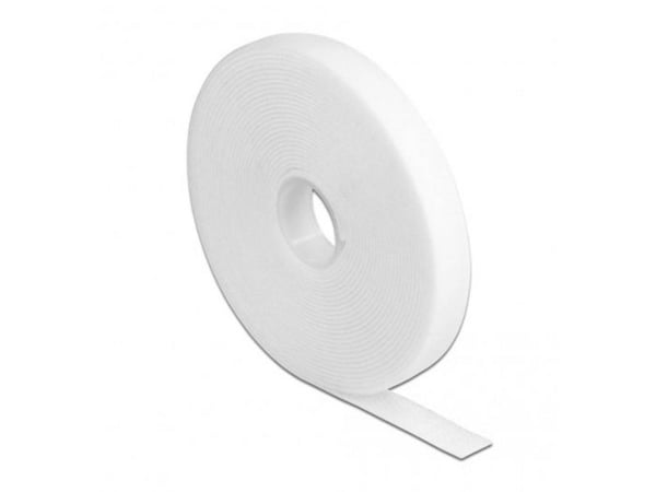 DeLOCK 18377, Hook & loop cable tie, Valkoinen, 5 m, 13 mm, 1 kpl