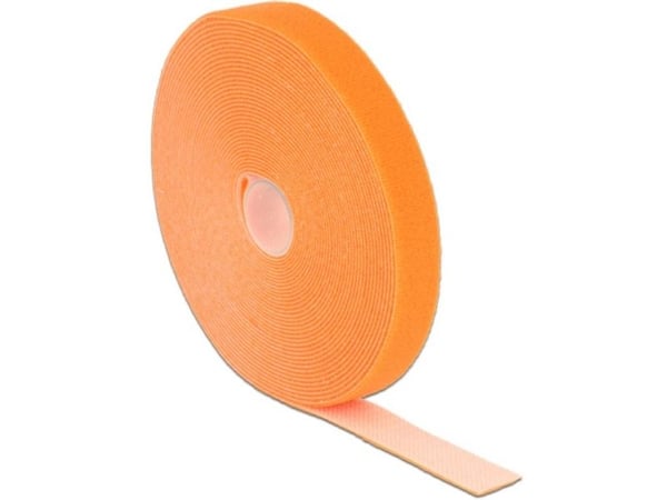 Delock - Kardborrefäste - 10 m - orange